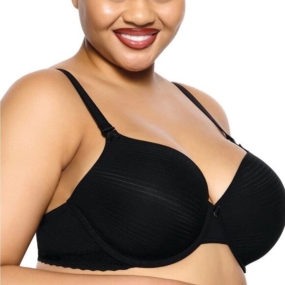Felina Aubrie Cushion Comfort Bra w/ Multi-way Straps in Black - Picture 1 of 5